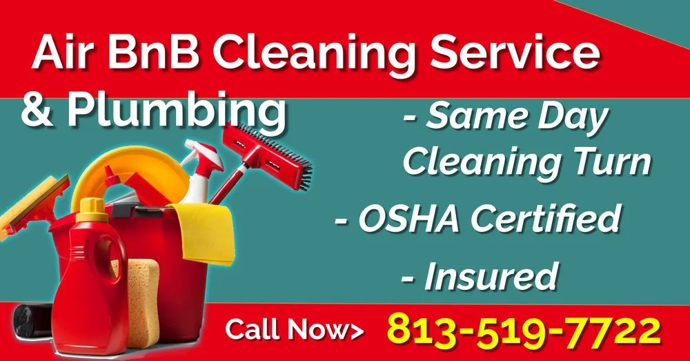 Slide of Air BnB Cleaning Service & Plumbing