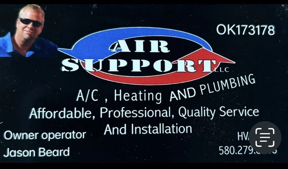 Slide of Air Support AC heating and Plumbing