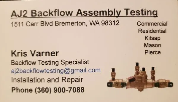 AJ2 Backflow Testing Logo