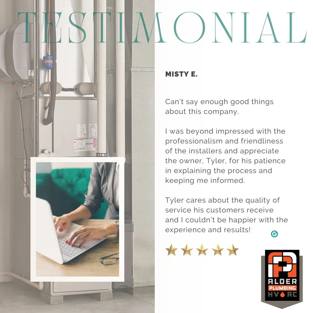 Reliable water heater service for homes in Loveland, CO by Alder Plumbing, Heating and Air