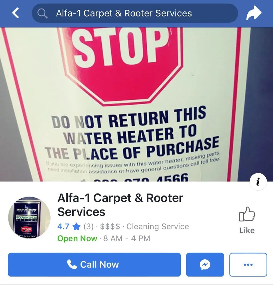 Slide of Alfa-1 Carpet and Rooter Services