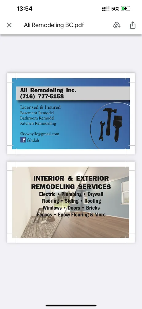 Slide of Ali Remodeling