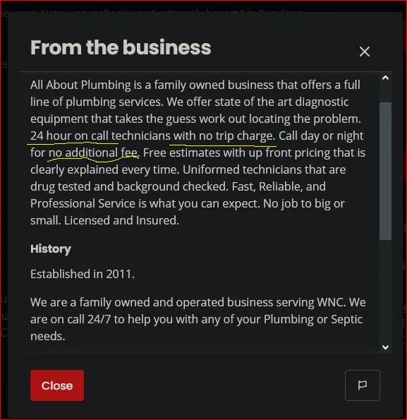 Top-rated emergency plumbing experts serving Mills River, NC - All About Plumbing