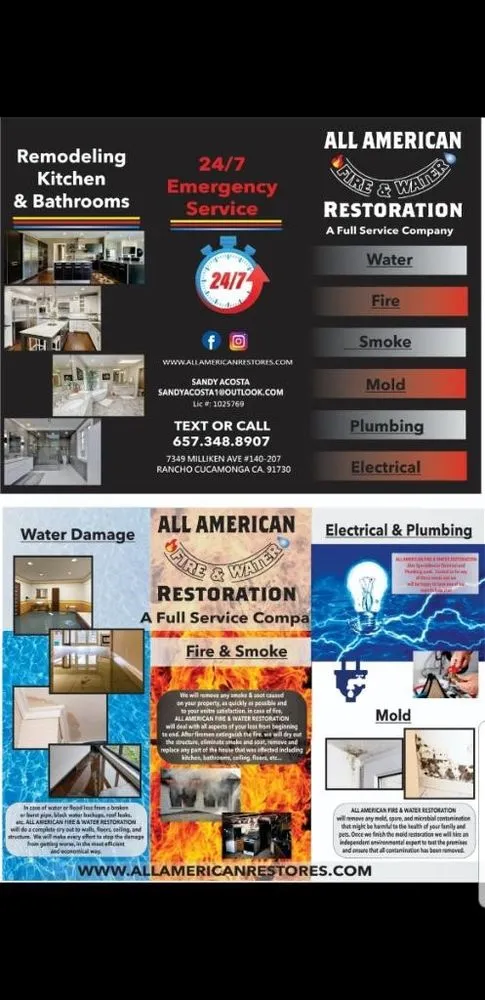 Slide of All American Fire & Water Restoration