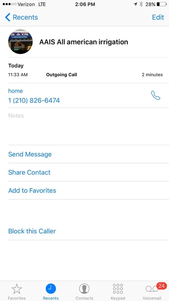 Slide of All American Irrigation Systems