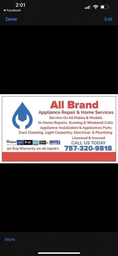 Emergency drain cleaning for homes in Yorktown, VA by All Brand Appliance Repair & Home Services