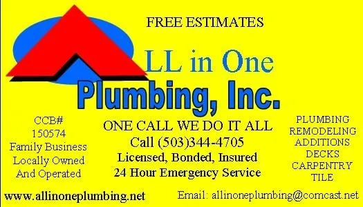 Slide of All in One Plumbing
