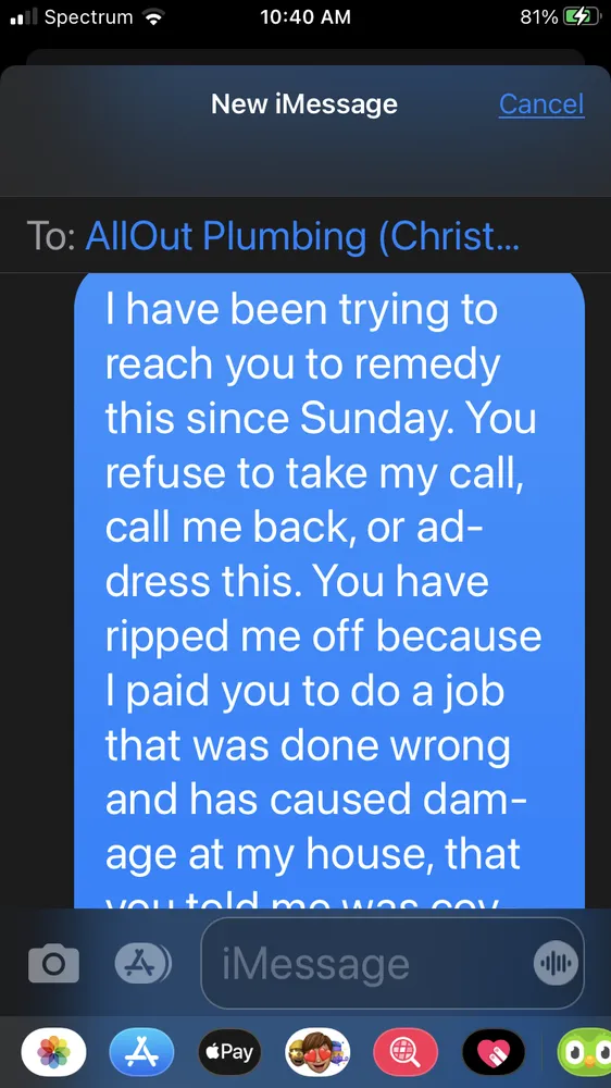 Slide of All Out Plumbing