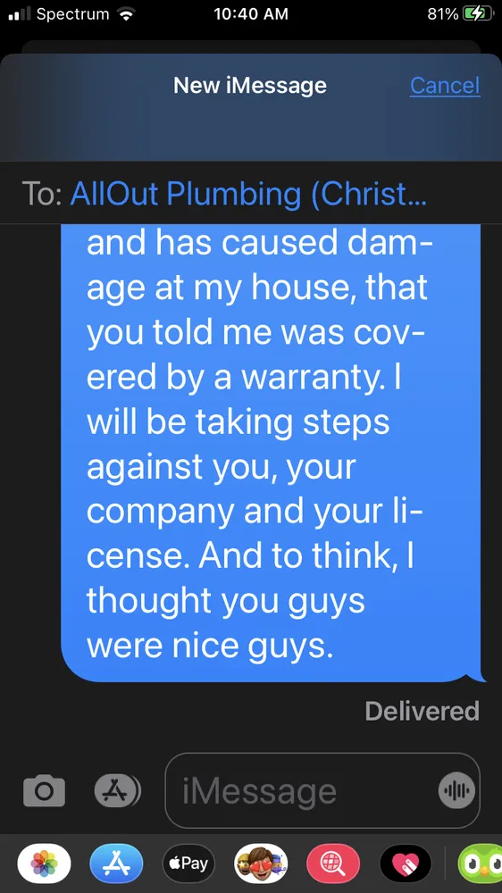 Slide of All Out Plumbing