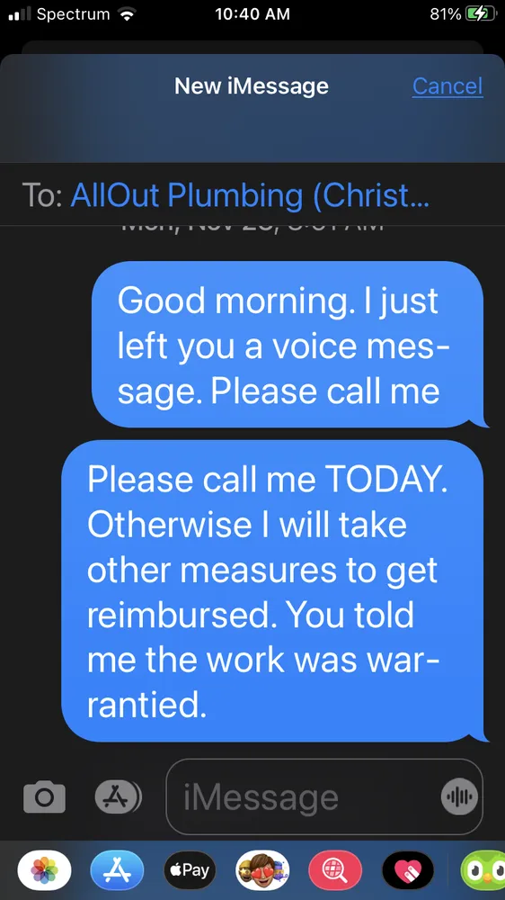 Slide of All Out Plumbing