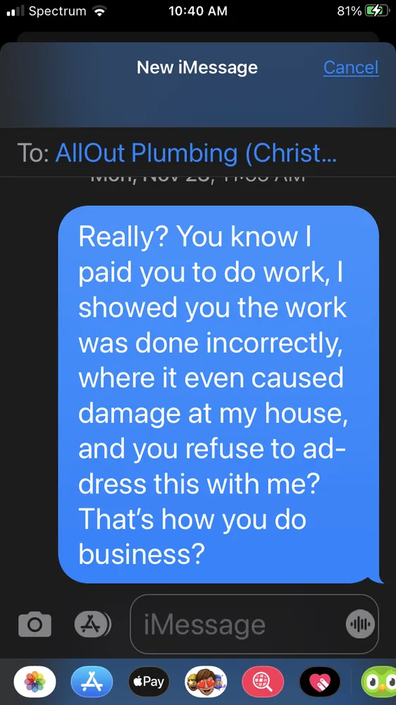 Slide of All Out Plumbing