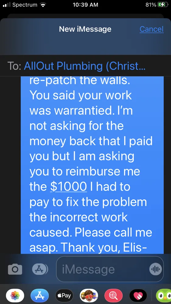 Slide of All Out Plumbing