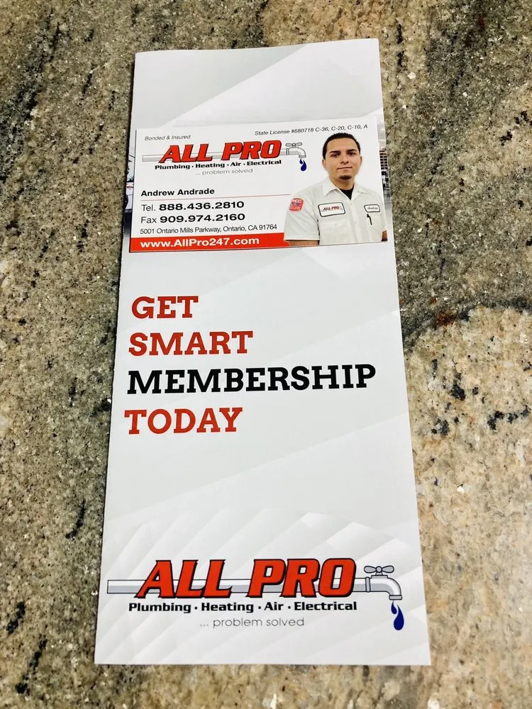 Quality drain cleaning service in Ontario, CA - All Pro Cooling, Heating, Plumbing & Electrical