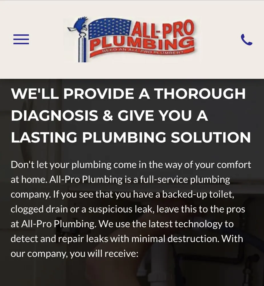 Slide of All Pro Plumbing