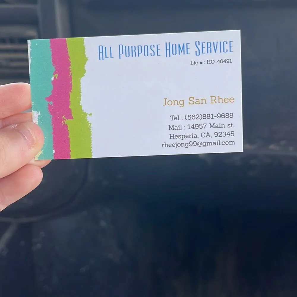Slide of All Purpose Home Services