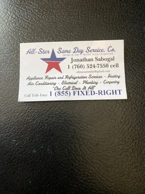 All Star Same Day Service Appliance