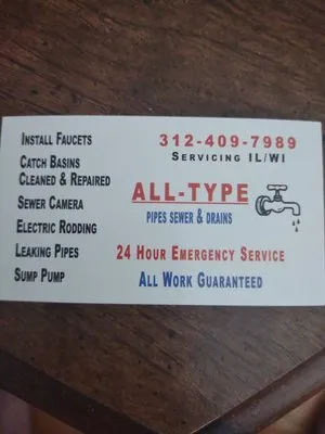 All Type Pipes Sewer And Drain Logo