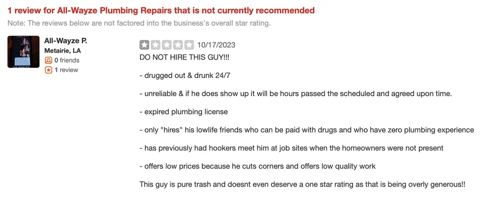 Slide of All-Wayze Plumbing Repairs