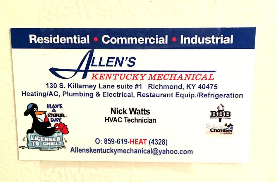 Slide of Allen's Kentucky Mechanical