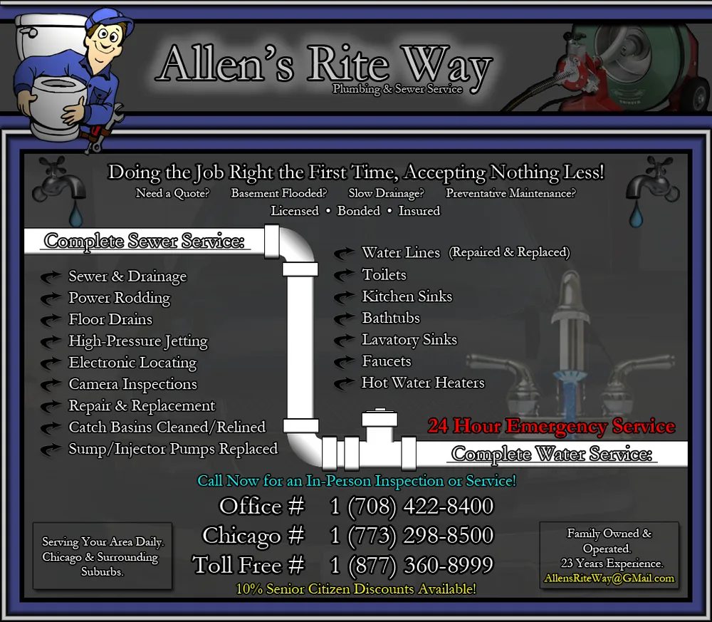 Slide of Allen's Rite Way Rooter