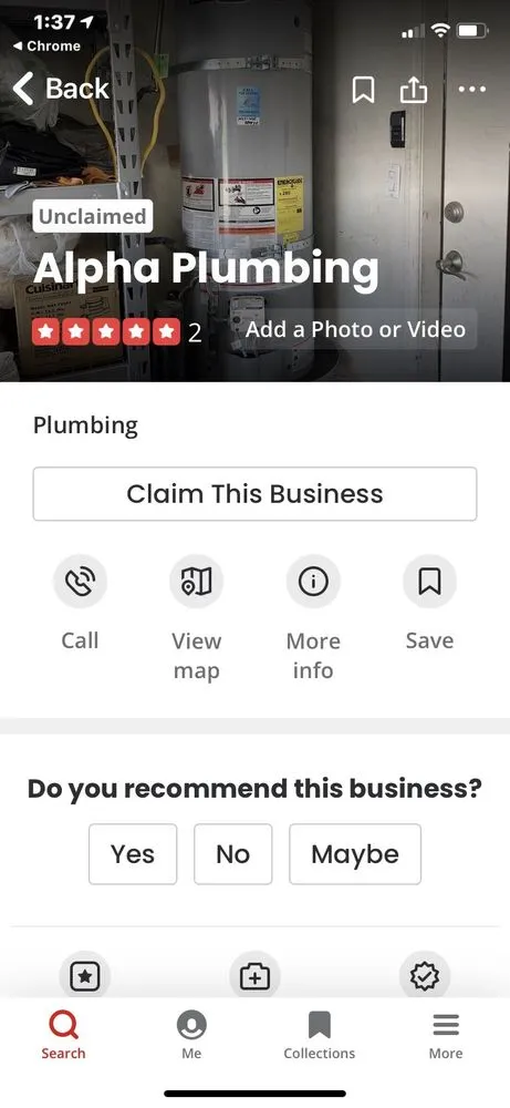 Slide of Alpha Plumbing