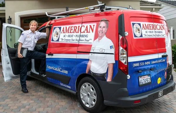 American AC Heat Plumbing Logo