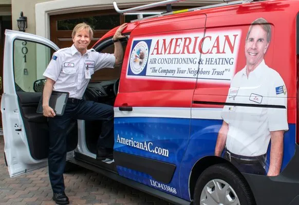 American AC Heat Plumbing Logo