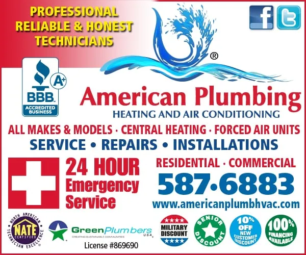 Reliable emergency plumbing for homes in Oceanside, CA by American Plumbing Heating & Air Conditioning