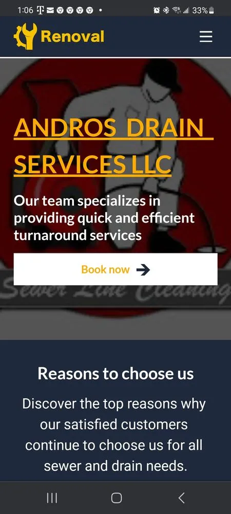 Slide of Andros Drain Service