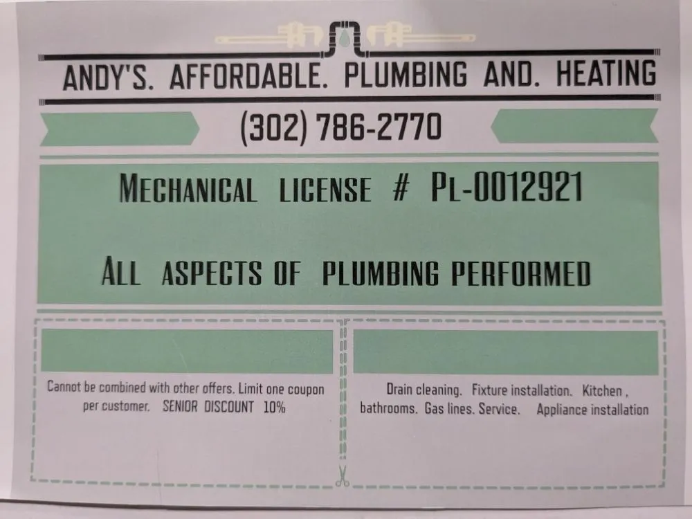 Slide of Andy's Affordable Plumbing and Heating