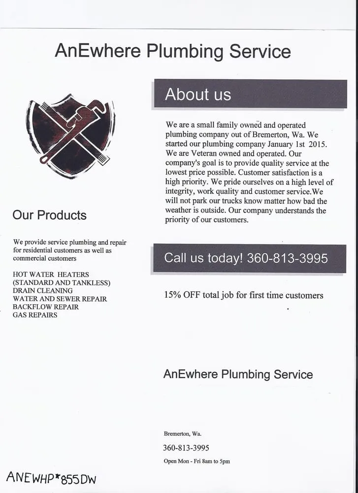 Slide of AnEwhere Plumbing