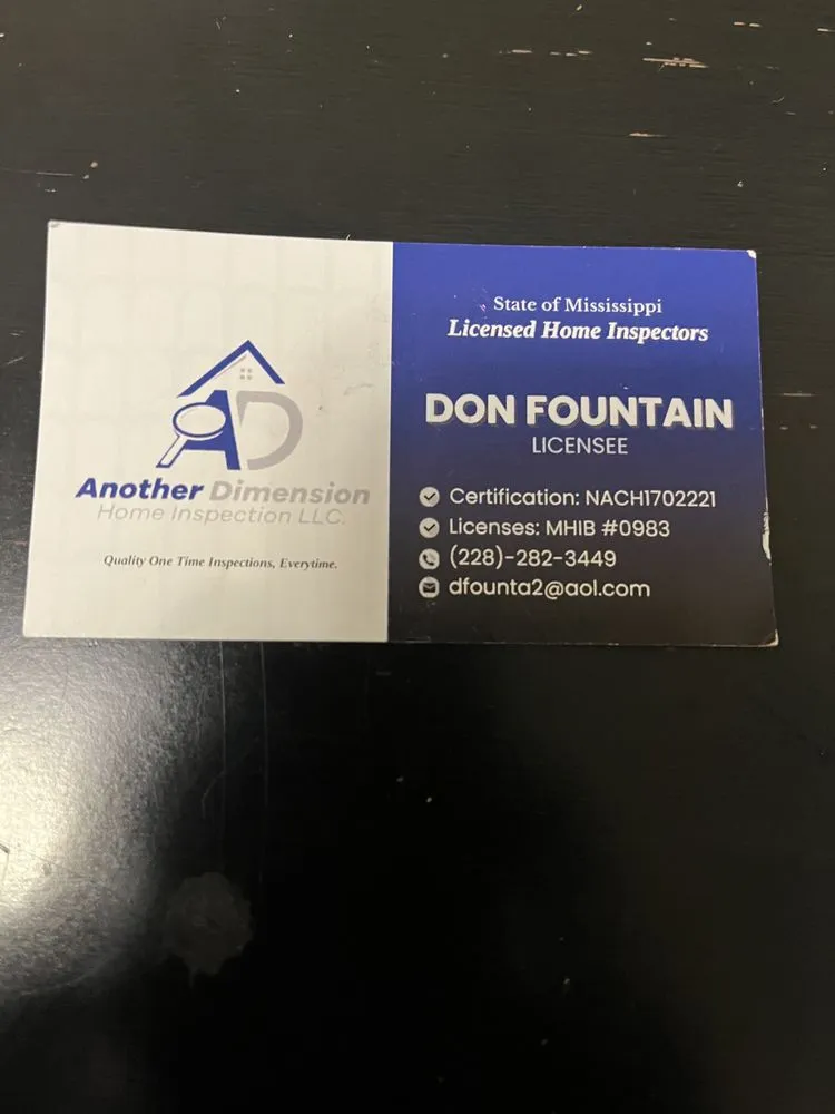 Slide of Another Dimension Home Inspections