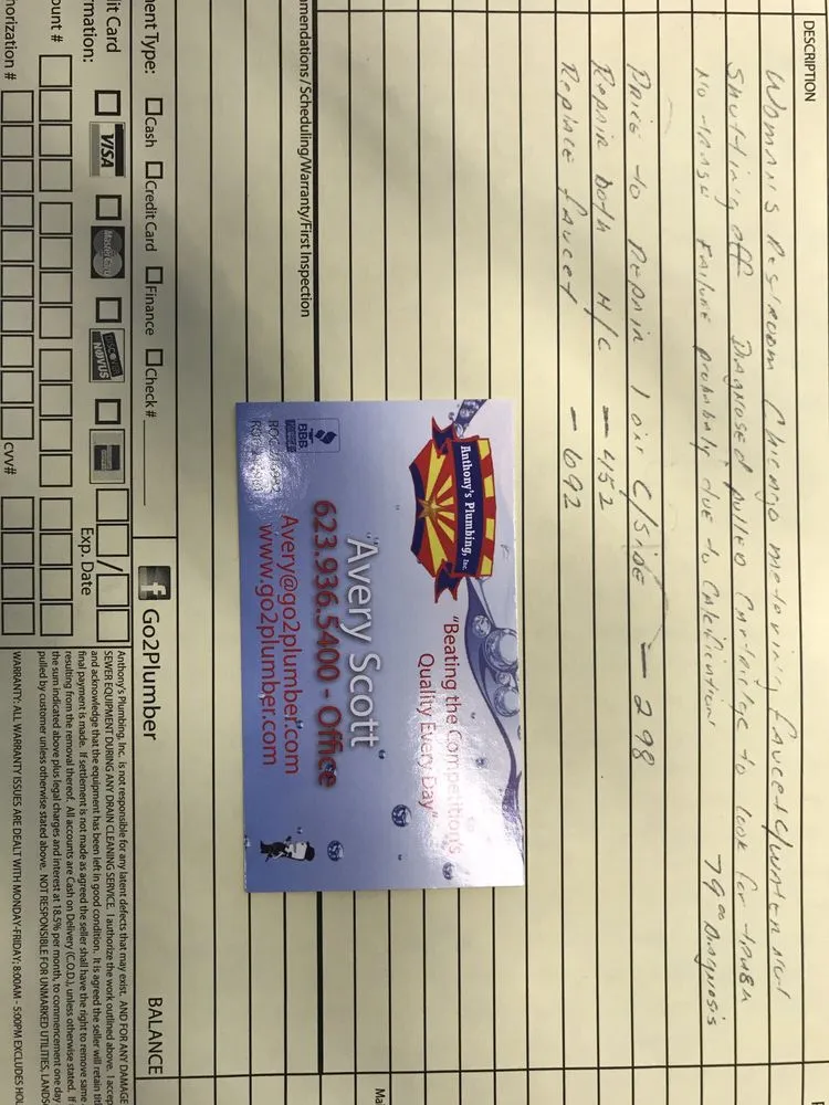 Slide of Anthony's Plumbing