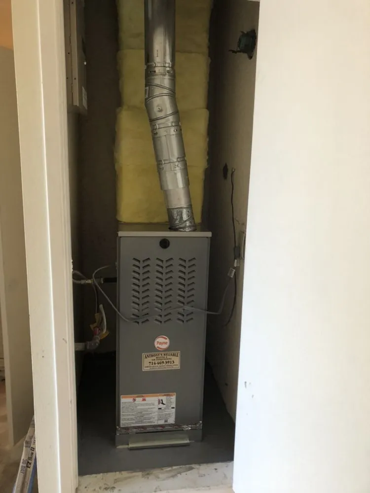 Emergency water heater service for homes in Fullerton, CA by Anthony's Reliable Heating and Air Conditioning