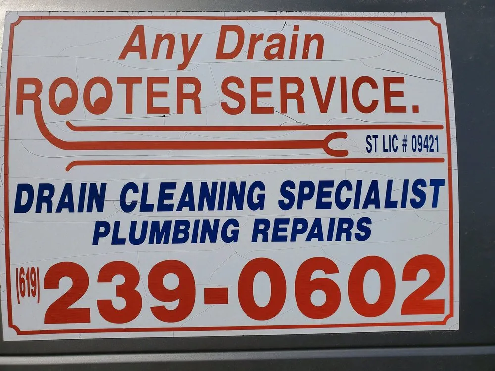 Slide of Any Drain Rooter Service
