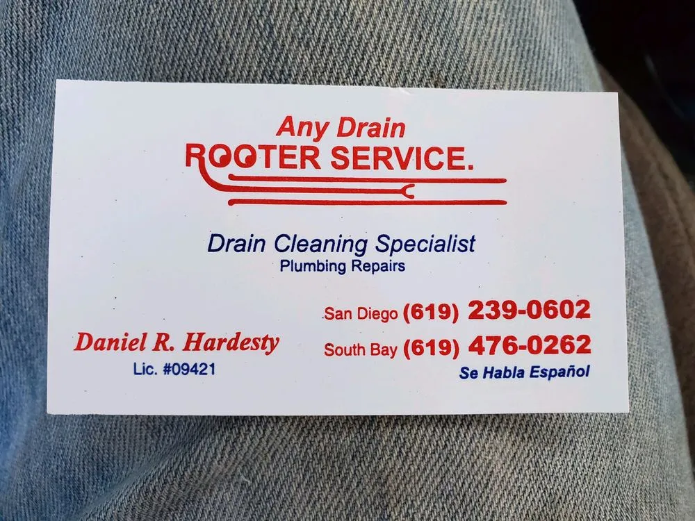 Slide of Any Drain Rooter Service