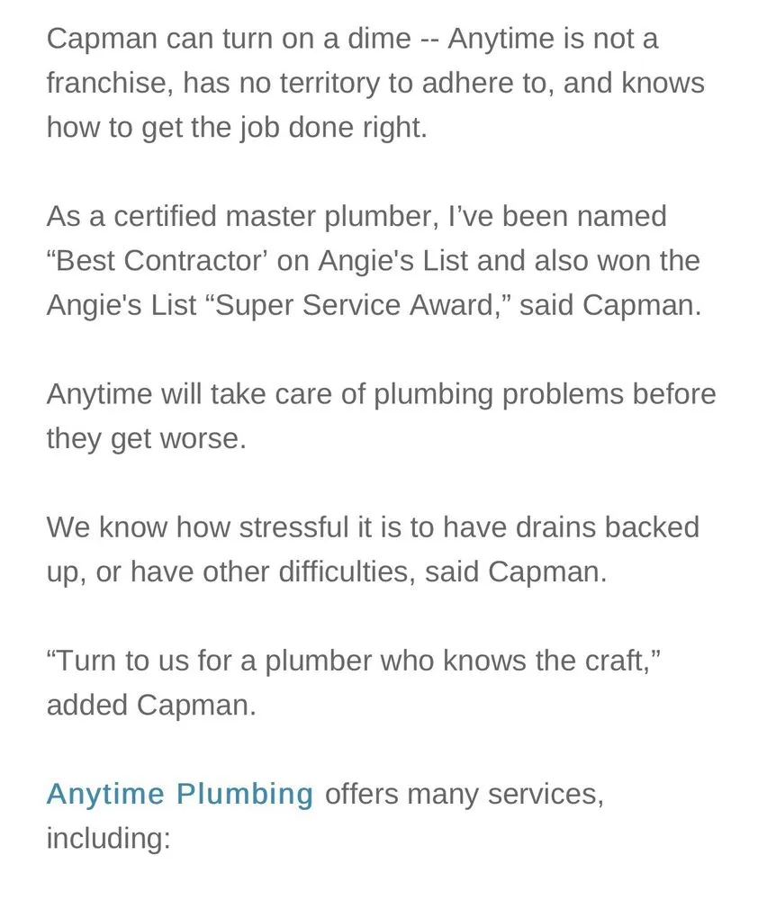 Slide of Anytime Plumbing