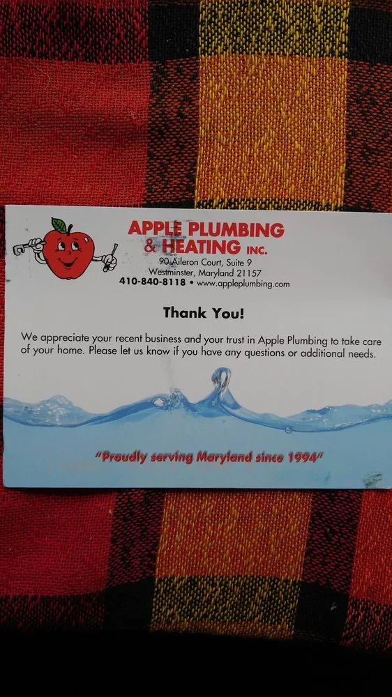 Professional pipe repair in Westminster, MD by Apple Plumbing, Heating, & Air