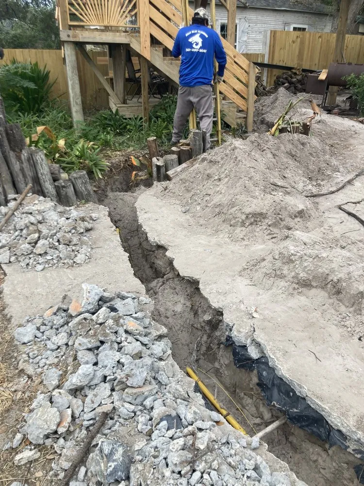 Slide of Aqua Blue Plumbing