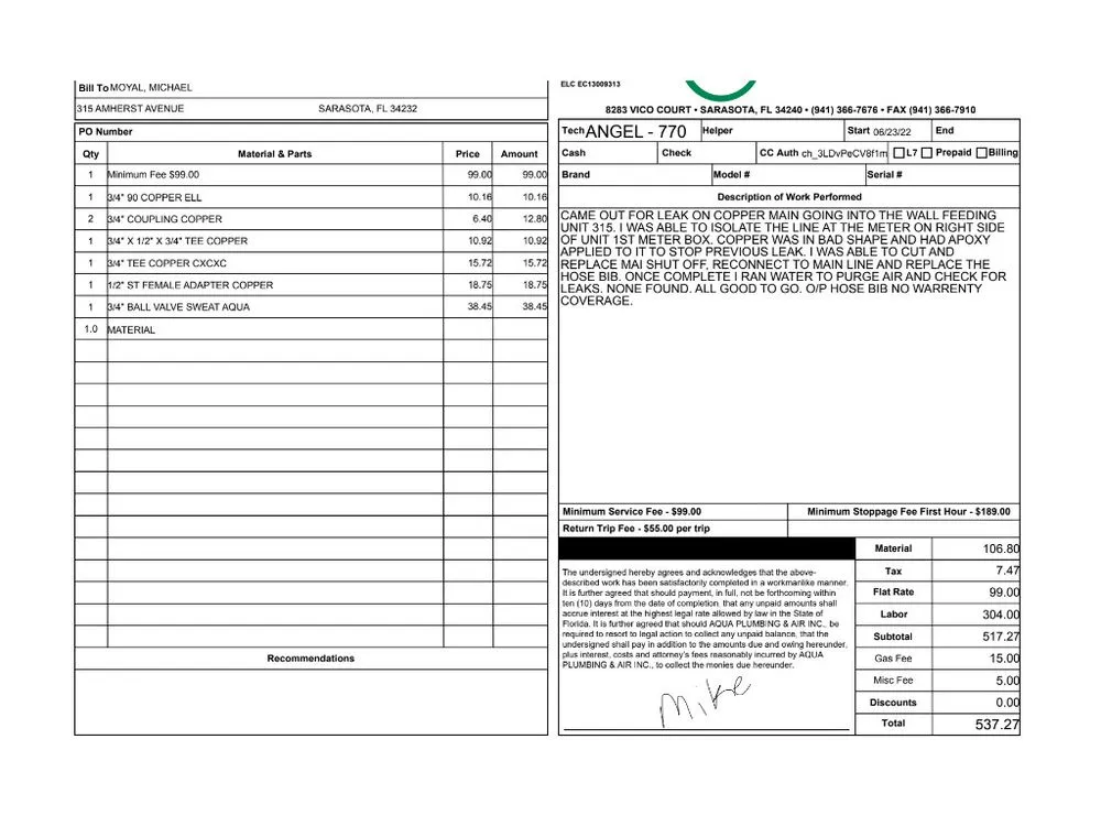 Slide of Aqua Plumbing & Air
