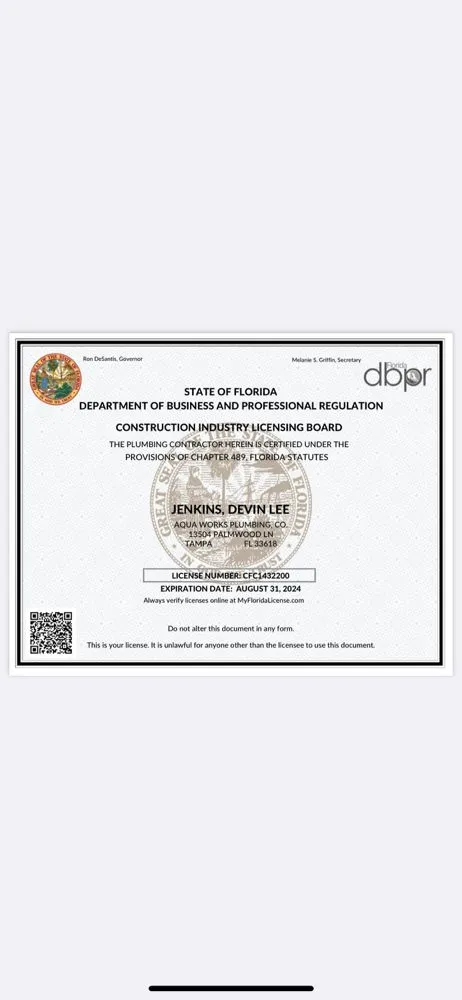 Slide of Aqua Works Plumbing