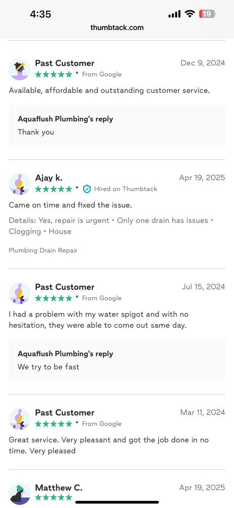 Slide of Aquaflush Plumbing