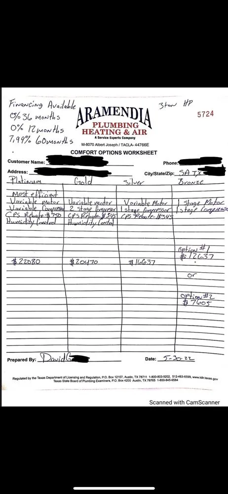 Slide of Aramendia Plumbing, Heating and Air