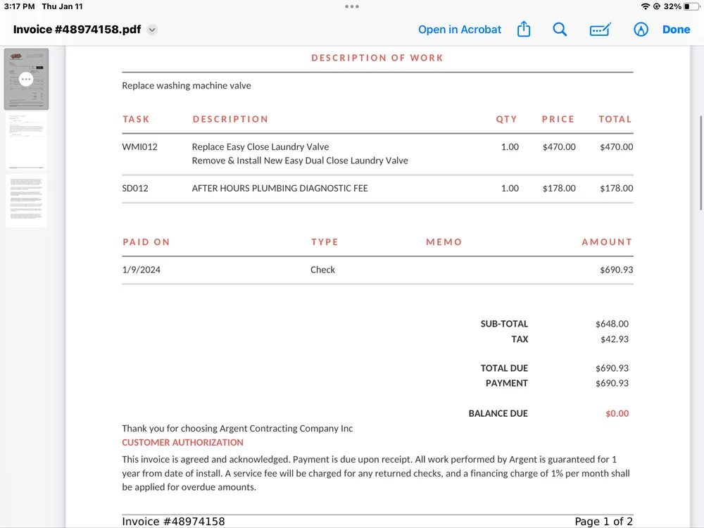 Slide of Argent Plumbing & Heating