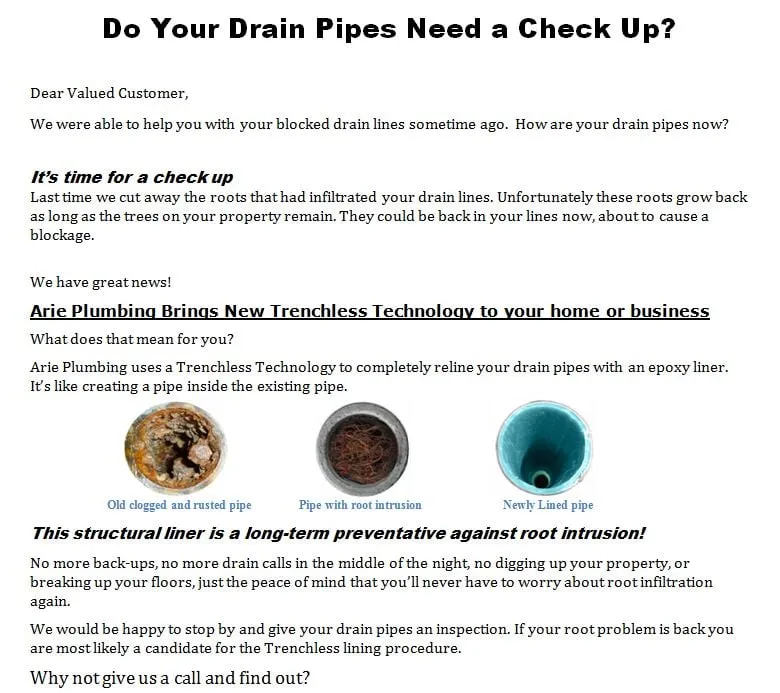 Slide of Arie Plumbing