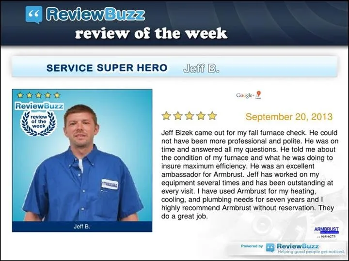 Slide of Armbrust Plumbing, Heating & Air Conditioning