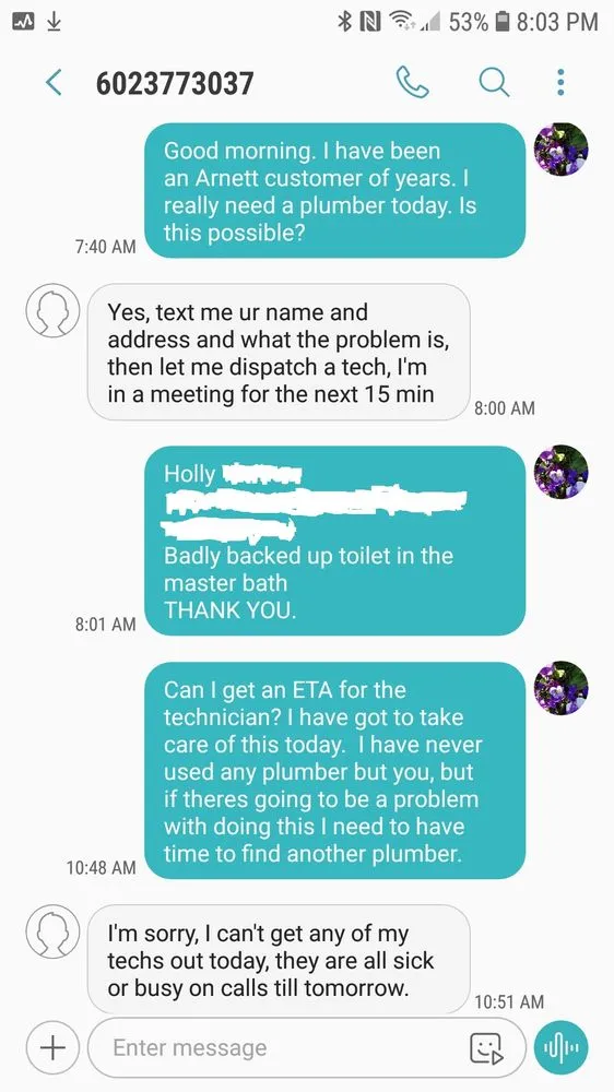 Slide of Arnett Plumbing