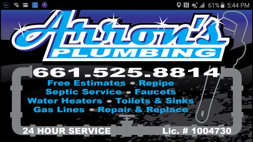 Slide of Arron's Plumbing