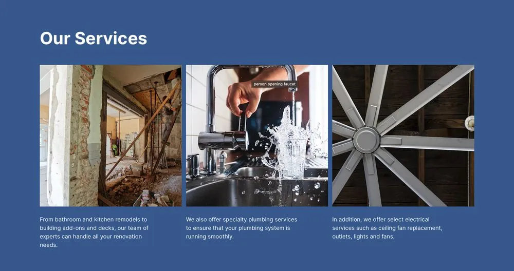 Slide of Arrow Home Improvement