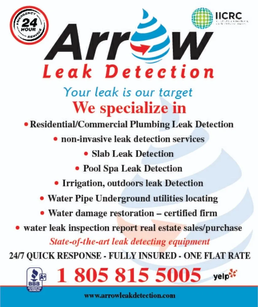 Slide of Arrow Leak Detection